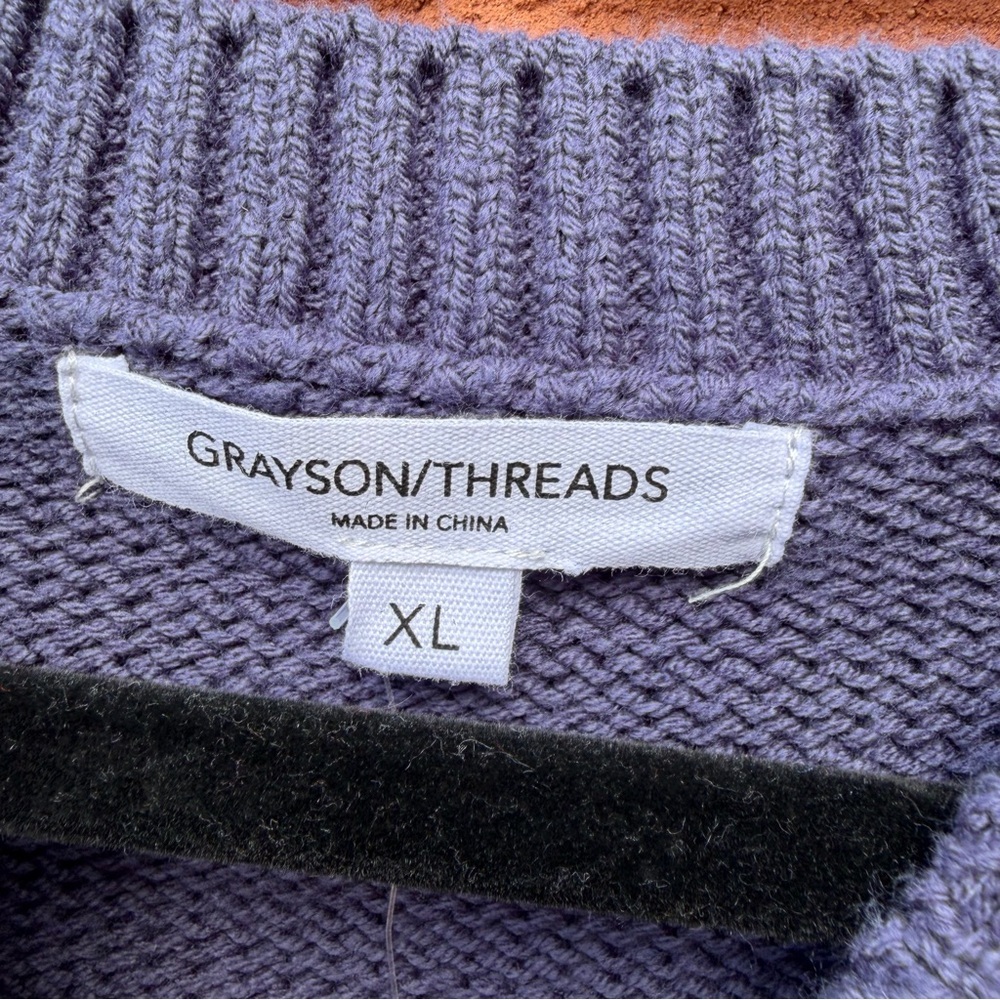 Grayson Threads Women's Teddy Bear
Flag Graphic Sweater Navy New Polo Like - Picture 4 of 5